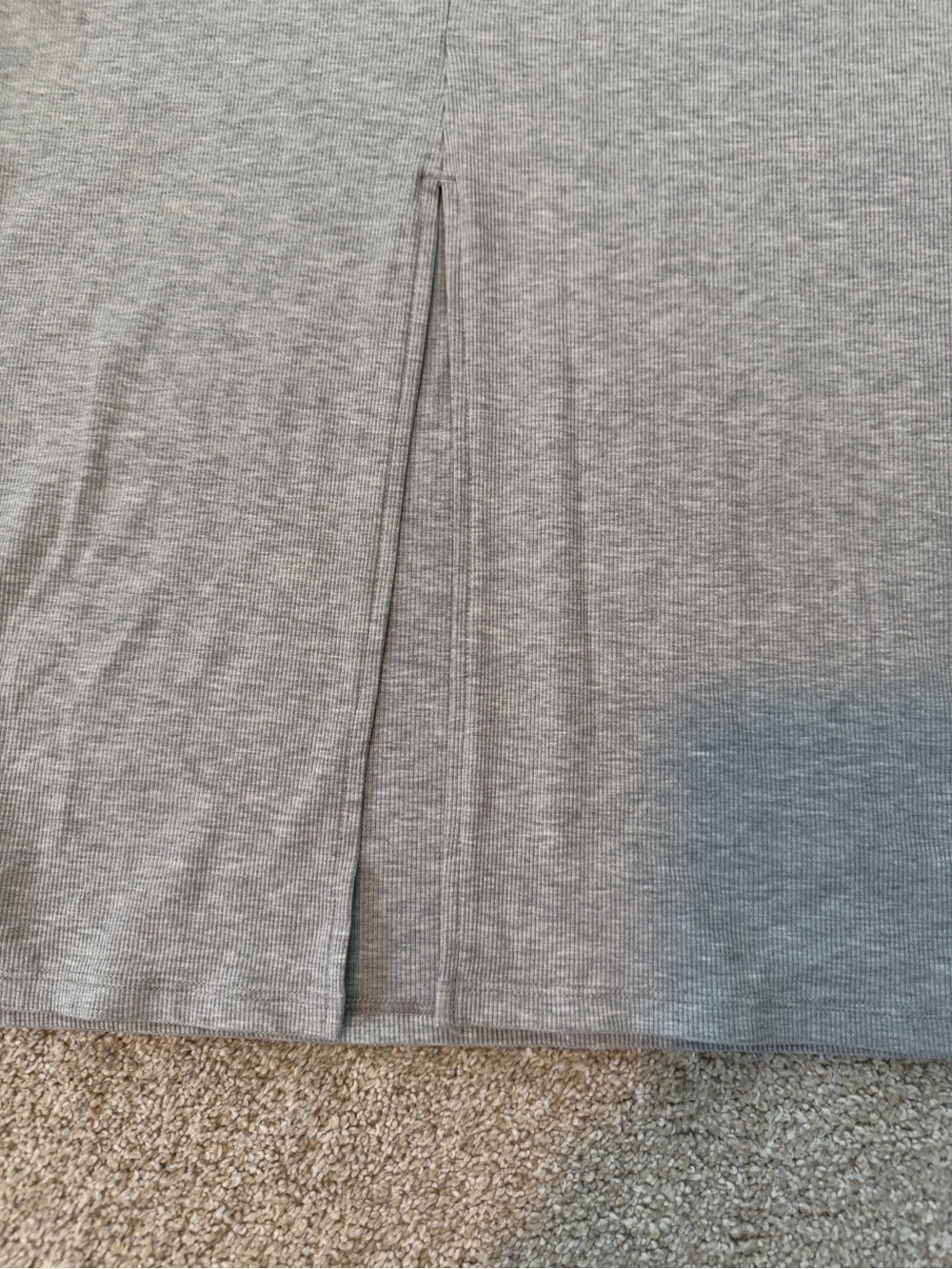 Athleta Signature Rib Maxi Tank Dress| Heather Gray | SP - Picture 4 of 5